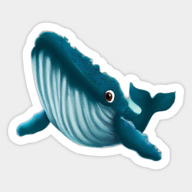 Blue Whale drawing Sticker by Play Zoo